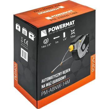 Příslušenství ke kompresoru Automatický navíjecí buben na pneumatickou hadici 14 m PowerMat PM-ABNW-14M