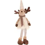 Vánoční dekorace Sob visící nohy, v. 54 cm, béžová/hnědá 240461014