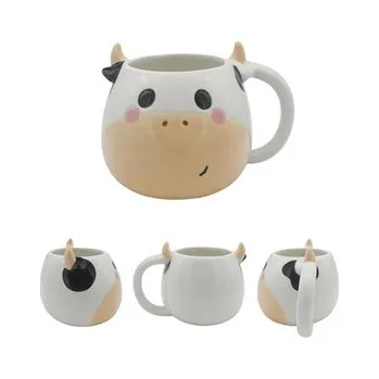 Keramický hrnek - Kráva - černobílá