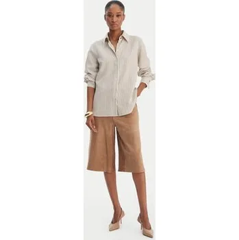 Dámské kraťasy Marella Kožené šortky Scoglio 2613431021 Béžová Relaxed Fit 40