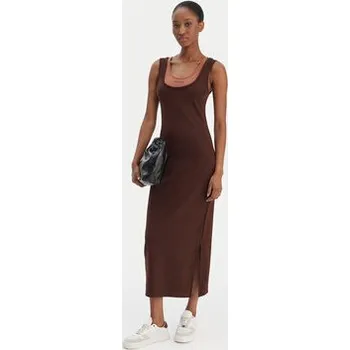Dámské šaty Calvin Klein Jeans Každodenní šaty LV047E220G Hnědá Slim Fit XL