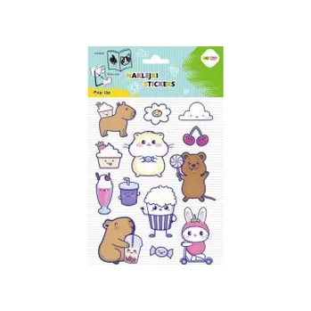 Set školních potřeb Naklejki 3D POP UP - Yummy Yum, Kapibara 146X240 mm, Happy Color