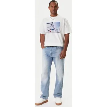 Pánské tričko Guess Jeans T-Shirt M5BI3I K8FQ4 Bílá Regular Fit XS