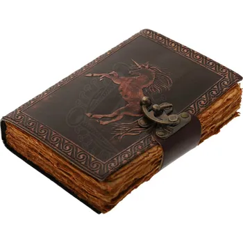 Zápisník Kožený zápisník s embosovaným jednorožcem