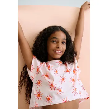 Bavlněné tričko Mayoral 6012.8K.Junior.PPY2 růžová 30X, vel. 128