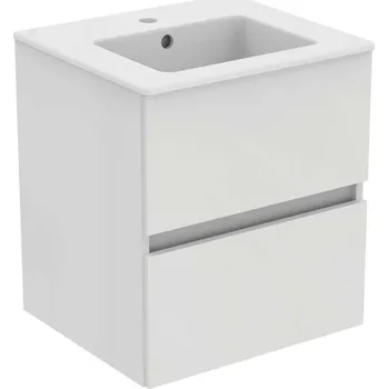 Koupelnový nábytek Ideal Standard Eurovit - Skříňka s umyvadlem, 55x50x44 cm, 2 zásuvky, lesklá bílá R0571WG
