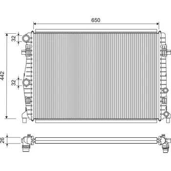 Chladič motoru Chladič, chlazení motoru VALEO 701304