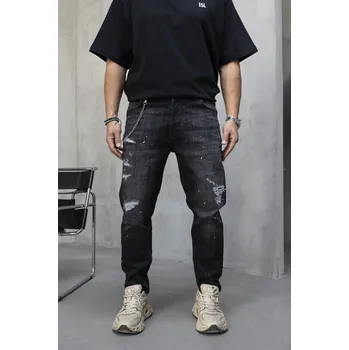 Pánské džíny Black Island Černé Slim fit džíny Atelier Velikost: 36