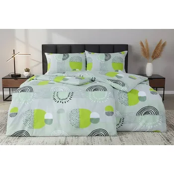 Povlečení Povlečení z mikrovlákna s bavlněným efektem TROLA limetkové