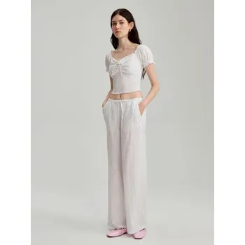 Dámská móda Kalhoty s&nbsp;širokými nohavicemi - L - House - bílý - 355EQ-00X