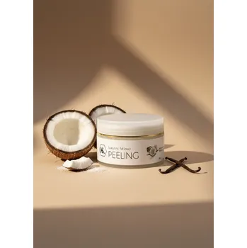 Tělový peeling Luxusní tělový peeling smetanový Kokos & Vanilka – exfoliace a hebká pokožka Smetanová exfoliační péče s hydratačním účinkem