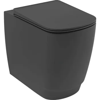 Klozet Kludi Resa S - Stojící WC, vario odpad, Rimless, Spiralflush, matná černá 27WCB0339