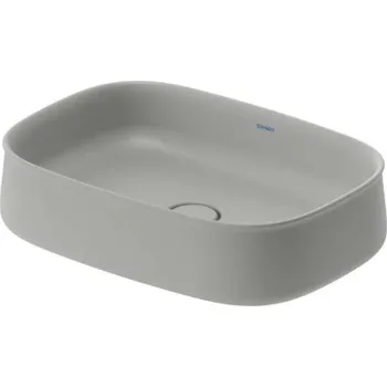 Duravit Zencha - Umyvadlo na desku 55x39 cm, bez přepadu, DuraCeram, WonderGliss, matná šedá 23735567791