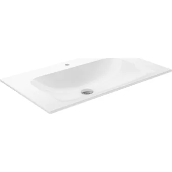 Umyvadlo Keuco Plan - Umyvadlo 81x49 cm, skrytý přepad, otvor pro baterii, CleanPlus, bílá 32960318001