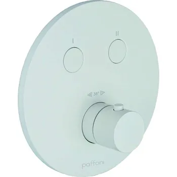 Vodovodní baterie Paffoni Compact Box - Termostatická baterie pod omítku, pro 2 spotřebiče, matná bílá CPT018BO