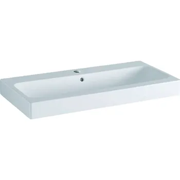 Geberit iCon - Umyvadlo 60x49 cm, s přepadem, otvor pro baterii, KeraTect, bílá 124060600