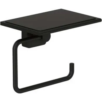 Kludi Vela S - Držák toaletního papíru s poličkou, matná černá 2597139