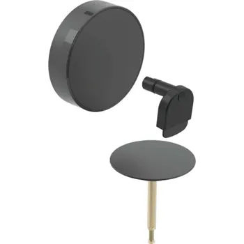 Sifon Geberit Příslušenství - Souprava pro kompletaci vanové soupravy, s otočným ovládáním a přívodem d52, matná černá 150.481.14.1