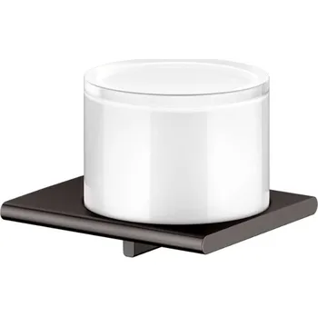 Dávkovač mýdla Keuco Edition 400 - Dávkovač mýdla s držákem, matné sklo/kartáčovaná titanová černá 11552359000