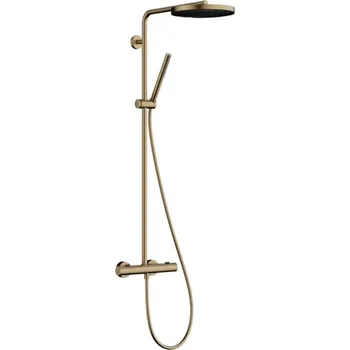 Sprchový set Hansgrohe Pulsify S Puro - Sprchový set s termostatem, průměr 26 cm, 1 proud, kartáčovaný bronz 24222140