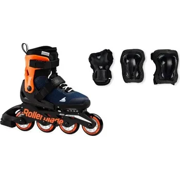 Kolečkové brusle Kolečkové brusle Rollerblade MICROBLADE COMBO Midnight blue/Warm orange Velikost EUR: 33 - 36,5