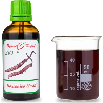 Doplněk stravy Bylinné kapky s.r.o. Housenice čínská - Cordyceps BIO - bylinné kapky (tinktura) 50 ml