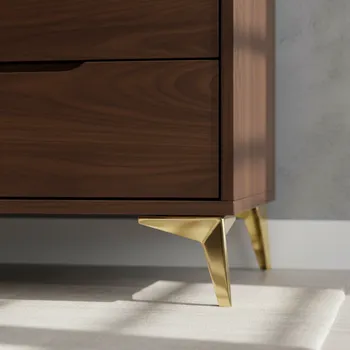 Nábytkové kování Interex design Nábytková nožka LANIA / Zlatá lesklá 135 mm