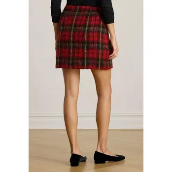 Oblečení a móda Sukně s příměsí vlny Lauren Ralph Lauren 200P06912 červená 33A, vel. 42