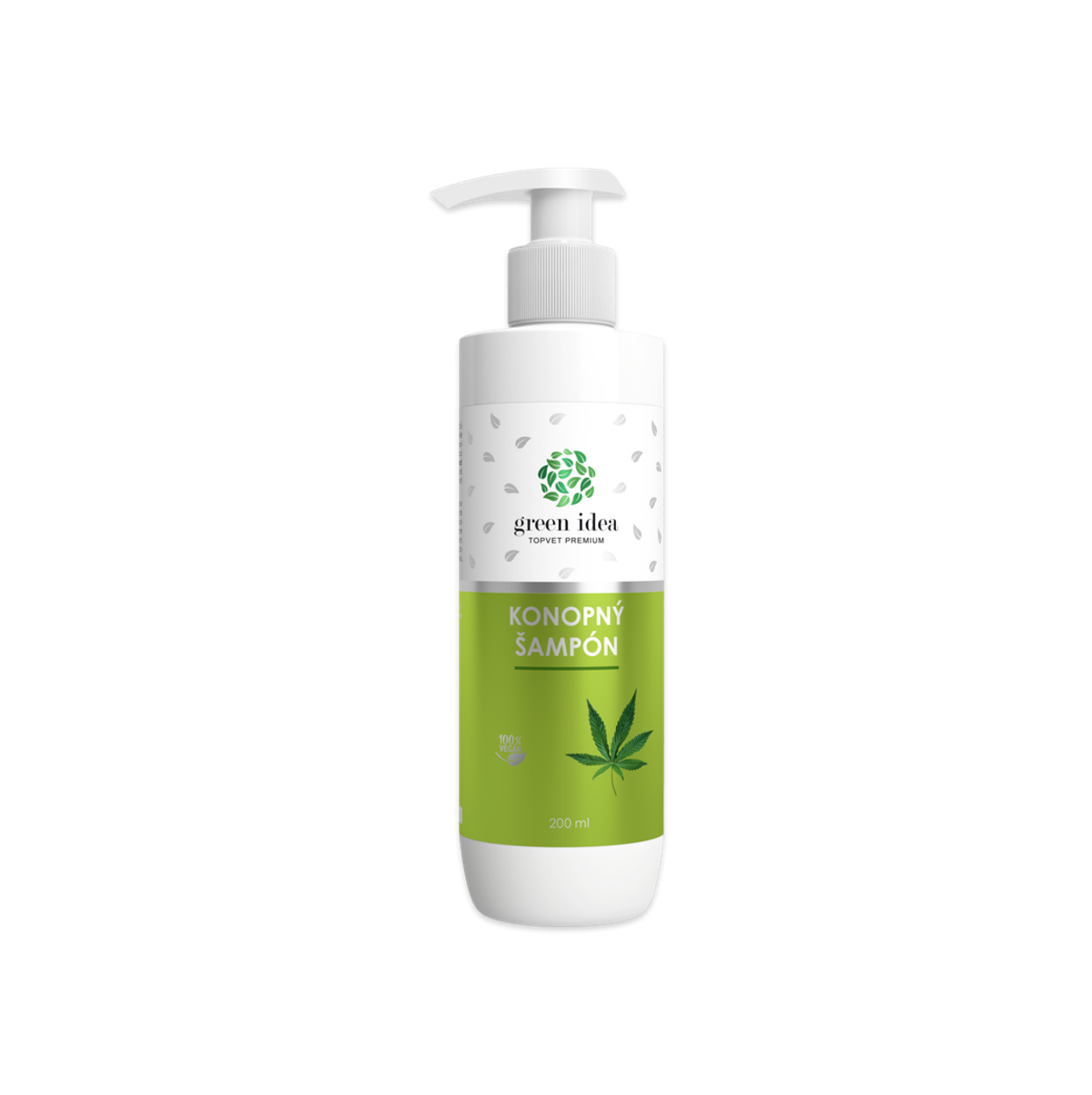 Green idea Konopný šampon 200 ml Pro suchou a svědivou pokožku se sklony k tvorbě lupů, lesk a pružnost vlasů