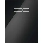 Tece TECElux - Horní skleněná deska s elektronickým ovládáním splachování, černé sklo 9650003