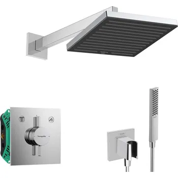 Sprchový set Hansgrohe - Sprchový set s baterií pod omítku, s tělesem, 26x26 cm, chrom SANI21HHH001