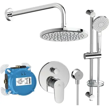 Sprchový set Ideal Standard Cerafine O - Sprchový set s baterií pod omítku, s tělesem, 3 proudy, průměr 20 cm, chrom BD190AA