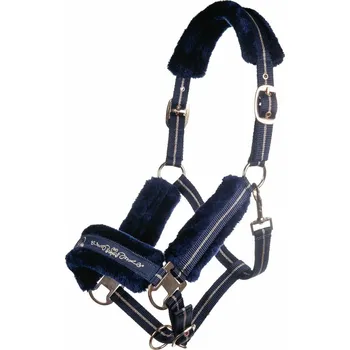 Ohlávka s beránkem HKM Rosegold tmavě modrá Full