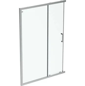 Sprchové dveře Ideal Standard Connect 2 - Posuvné sprchové dveře, dvoudílné, 75 cm, silver bright/čiré sklo K9258EO