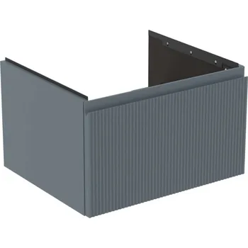 Nábytek Ideal Standard Finesse - Umyvadlová skříňka, 60x51x37 cm, 1 zásuvka, Ribbed Matt ashblue E3391UQ