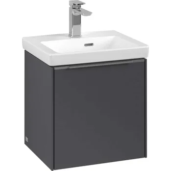 Villeroy & Boch Subway 3.0 - Umyvadlová skříňka, 42x43x38 cm, 1 dvířka, grafitová C58200VR
