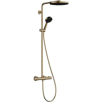 Sprchový set Hansgrohe Pulsify S Puro - Sprchový set s termostatem, průměr 26 cm, 3 proudy, kartáčovaný bronz 24236140
