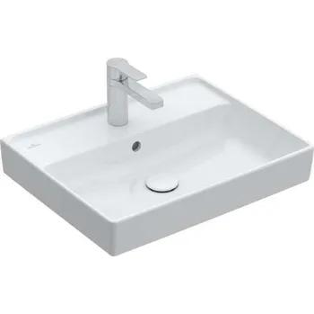Umyvadlo Villeroy & Boch Collaro - Umyvadlo 60x47 cm, s přepadem, otvor pro baterii, CeramicPlus, Stone White 4A3360RW