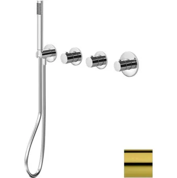 Vodovodní baterie Paffoni Modular Box - Termostatická baterie pod omítku, pro 2 spotřebiče, zlatá MDE000HG