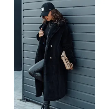 Dámská dlouhá zimní bunda LUXERII Dstreet TY4688 - výprodej Barva: Černá, Velikost: S