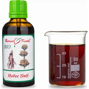 Doplněk stravy Bylinné kapky s.r.o. Hořec žlutý BIO - bylinné kapky (tinktura) 50 ml
