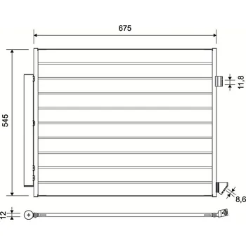 Výparník klimatizace Kondenzátor, klimatizace VALEO 822768