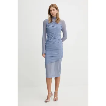 Dámské šaty Šaty BOSS Orange C Etulia 50553445 modrá 55X, vel. XS