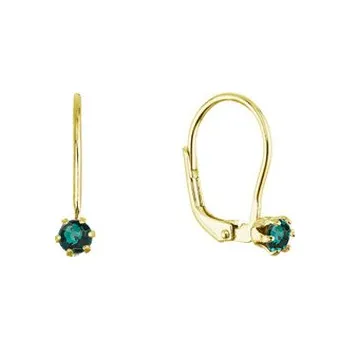 Náušnice EG1719-GD Pozlacené visací náušnice s Preciosa krystalem