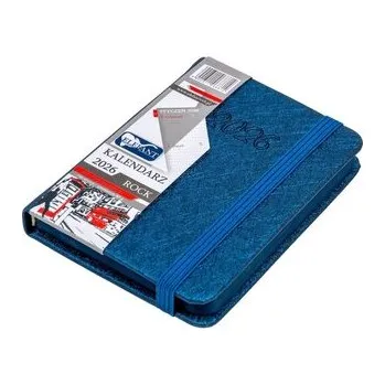 Diář Kalendarz 2026 A7 tyg Rock granatowy