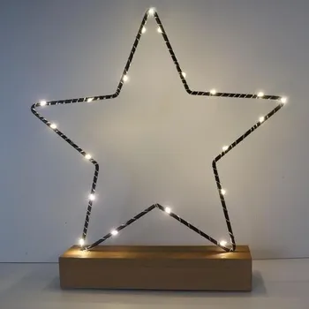 Vánoční dekorace Svítící vánoční hvězda, stojící vánoční dekorace do interiéru, LED vánoční dekorace na parapet,