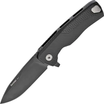 kapesní nůž Lionsteel ROK ČERNÝ hliníkový nůž, RotoBlock, chemicky černěná čepel M390 ROK A BB