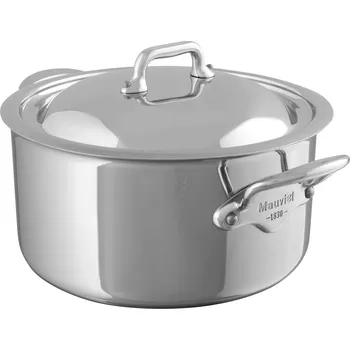 Hrnec Hrnec 28 cm, s nerezovými uchy a nerezovou poklicí, MAUVIEL