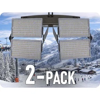 LED reflektor 500W, 67500lm, IP65, černý, CREE CHIP/2-PACK! Studená bílá