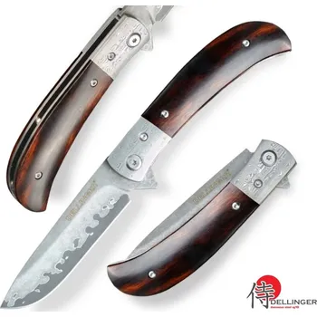 kapesní nůž Dellinger Zavírací nůž Scorpion Iron Wood flipper Dellinger®